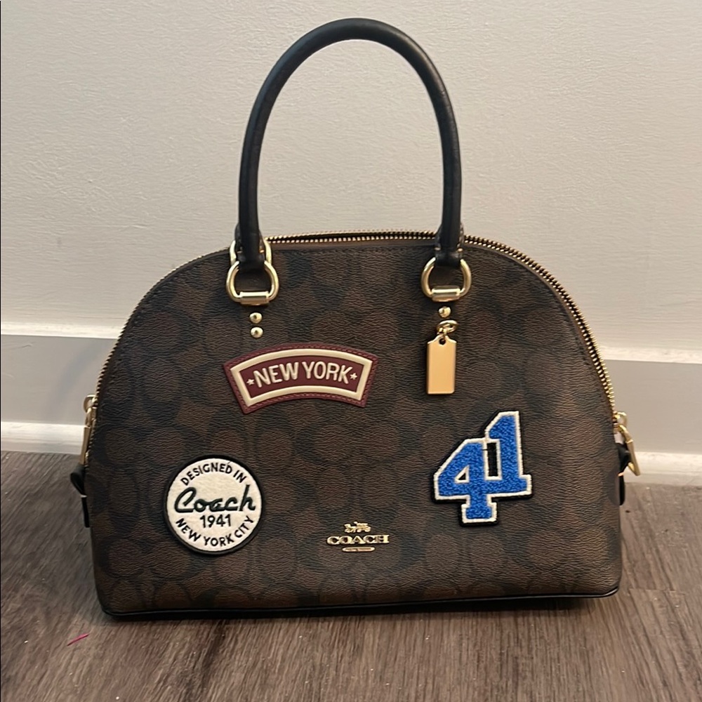 Coach Brown Signature Dome Satchel